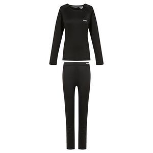 Regatta Womens/Ladies Plain Thermal Base Layer Set / Black